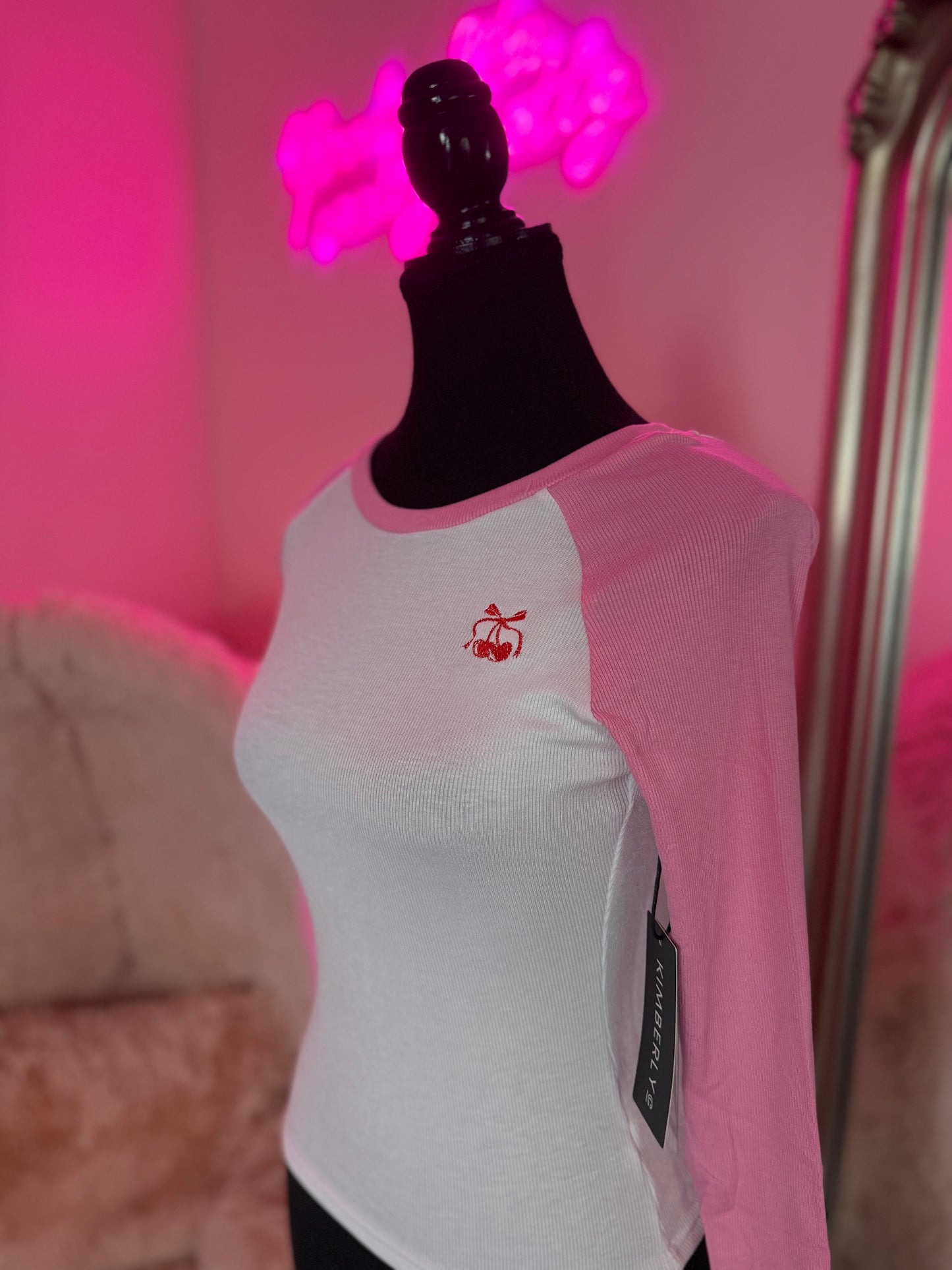 Pink Baseball Top