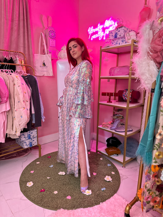 Colette Long Sleeve Maxi -Flash