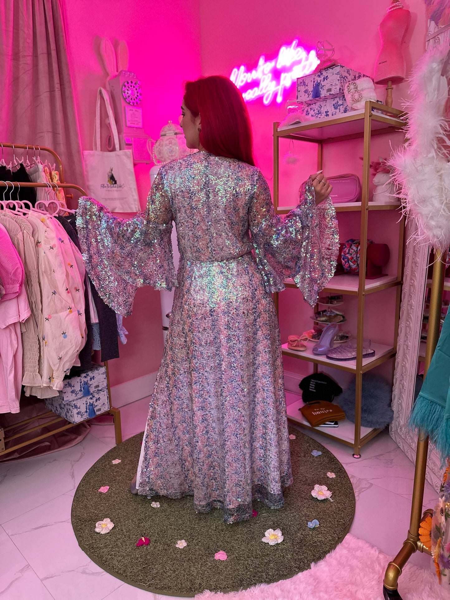 Colette Long Sleeve Maxi -Flash