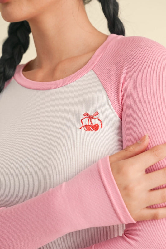 Pink Baseball Top