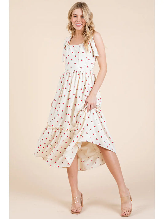 Strawberry Tiered Dress