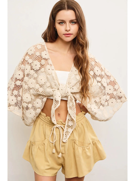 Front Tie Crochet Top