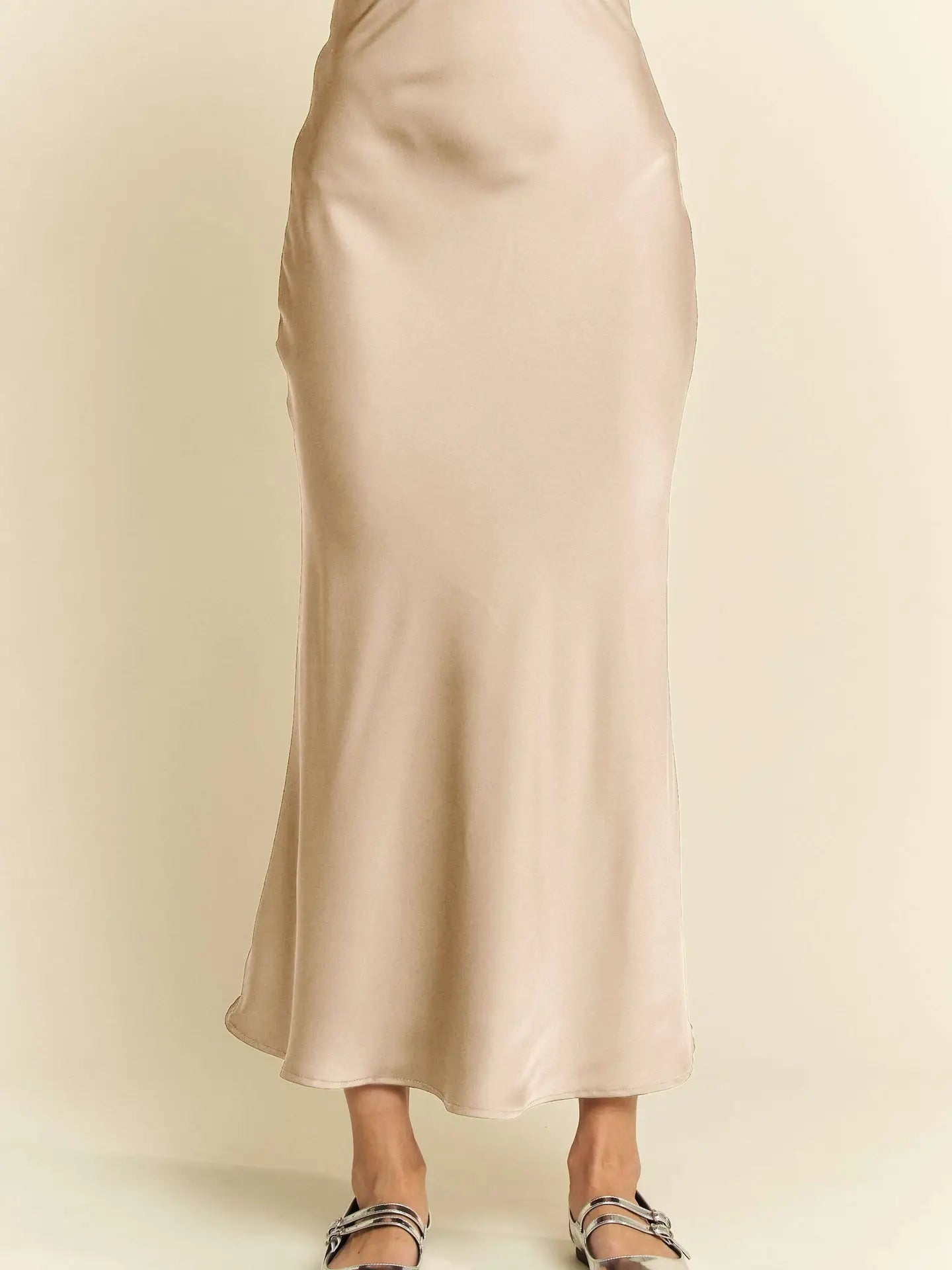Satin Midi Skirt