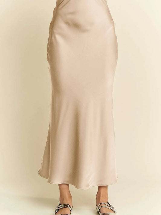 Satin Midi Skirt