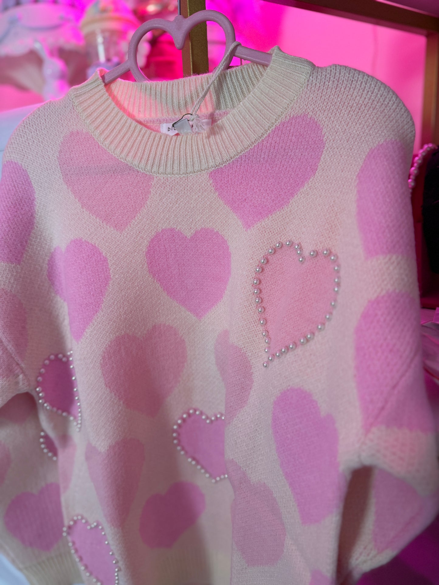 Heart with pearls Sweatshirt