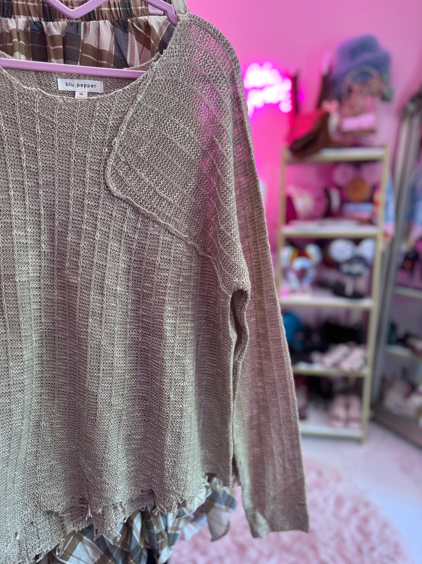 Distressed Knit Sweater