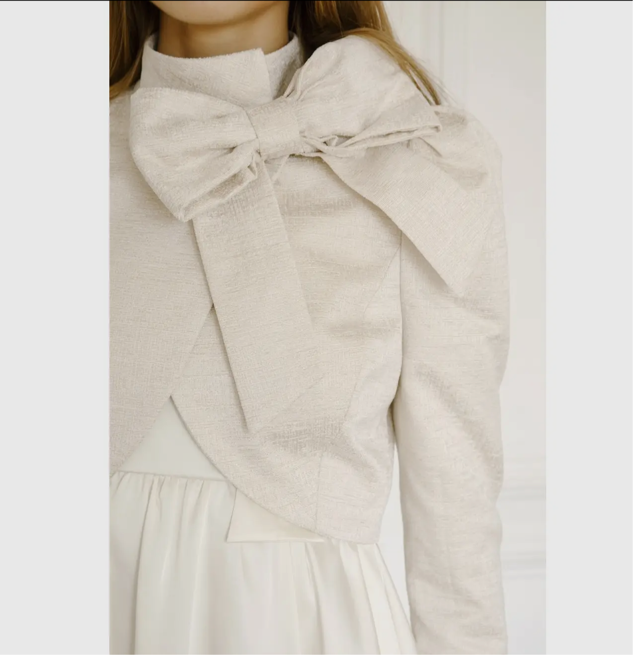 Bow Cropped Jacket