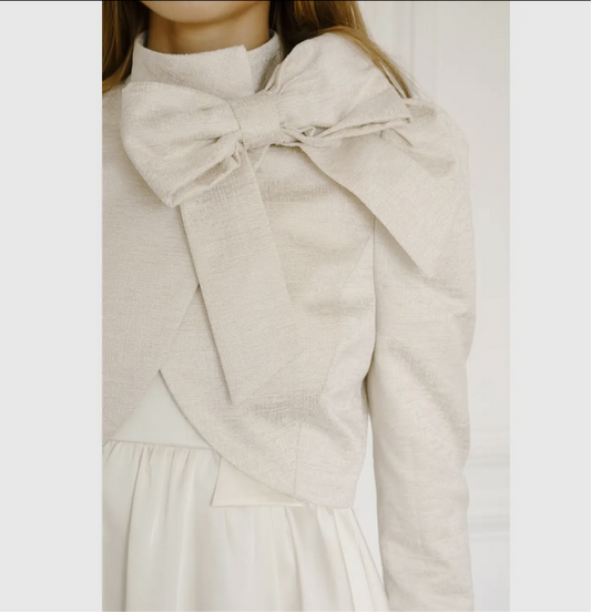Bow Cropped Jacket