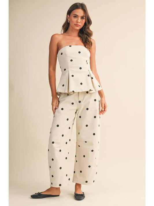 polkadot pant set